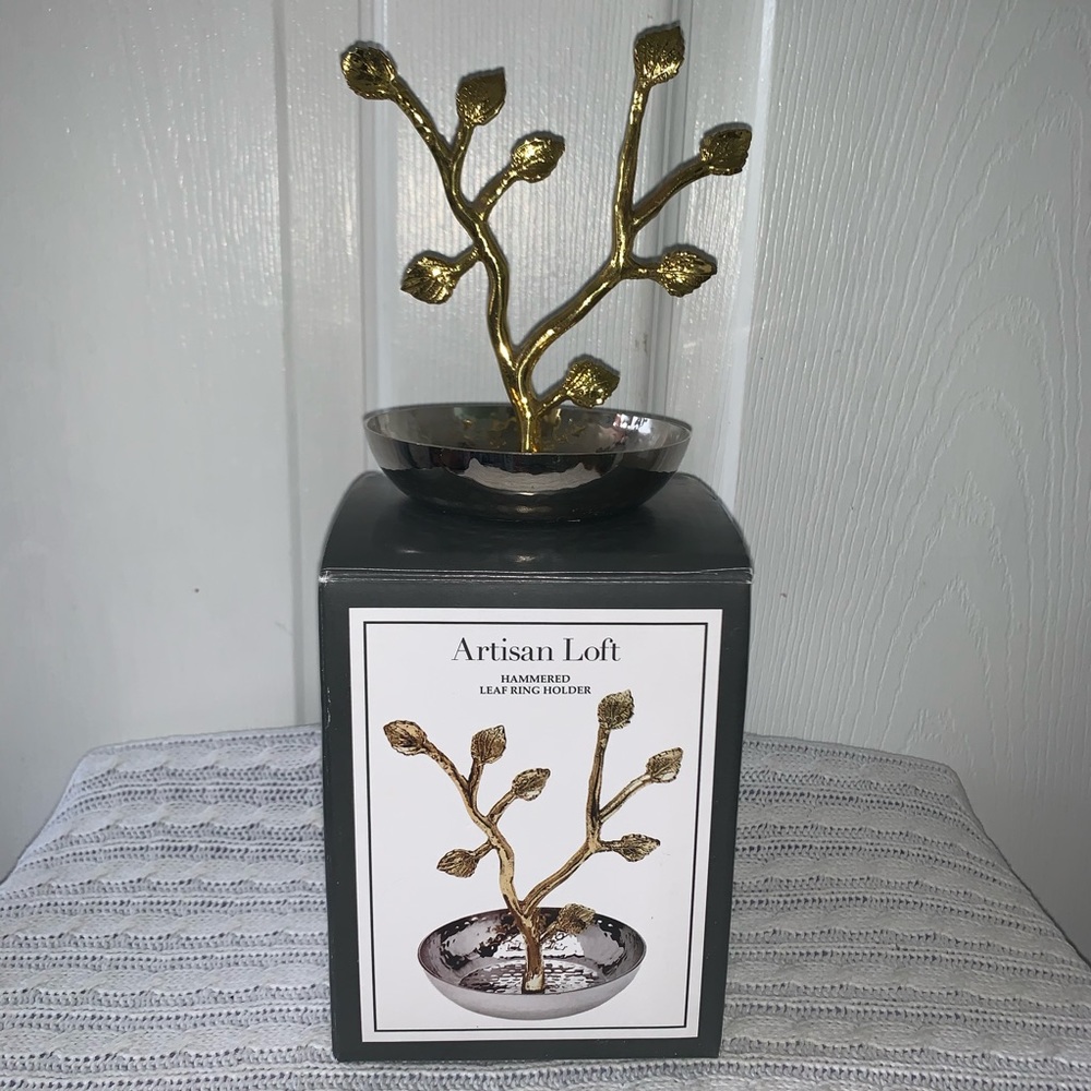 Godinger Artisan Loft Leaf Ring Holder NEW